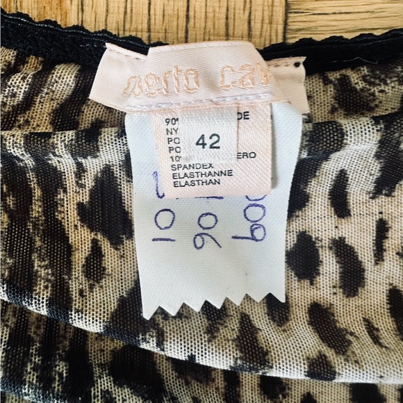 ROBERTO CAVALLI leopard mesh short sleeve top - Picture 4 of 4